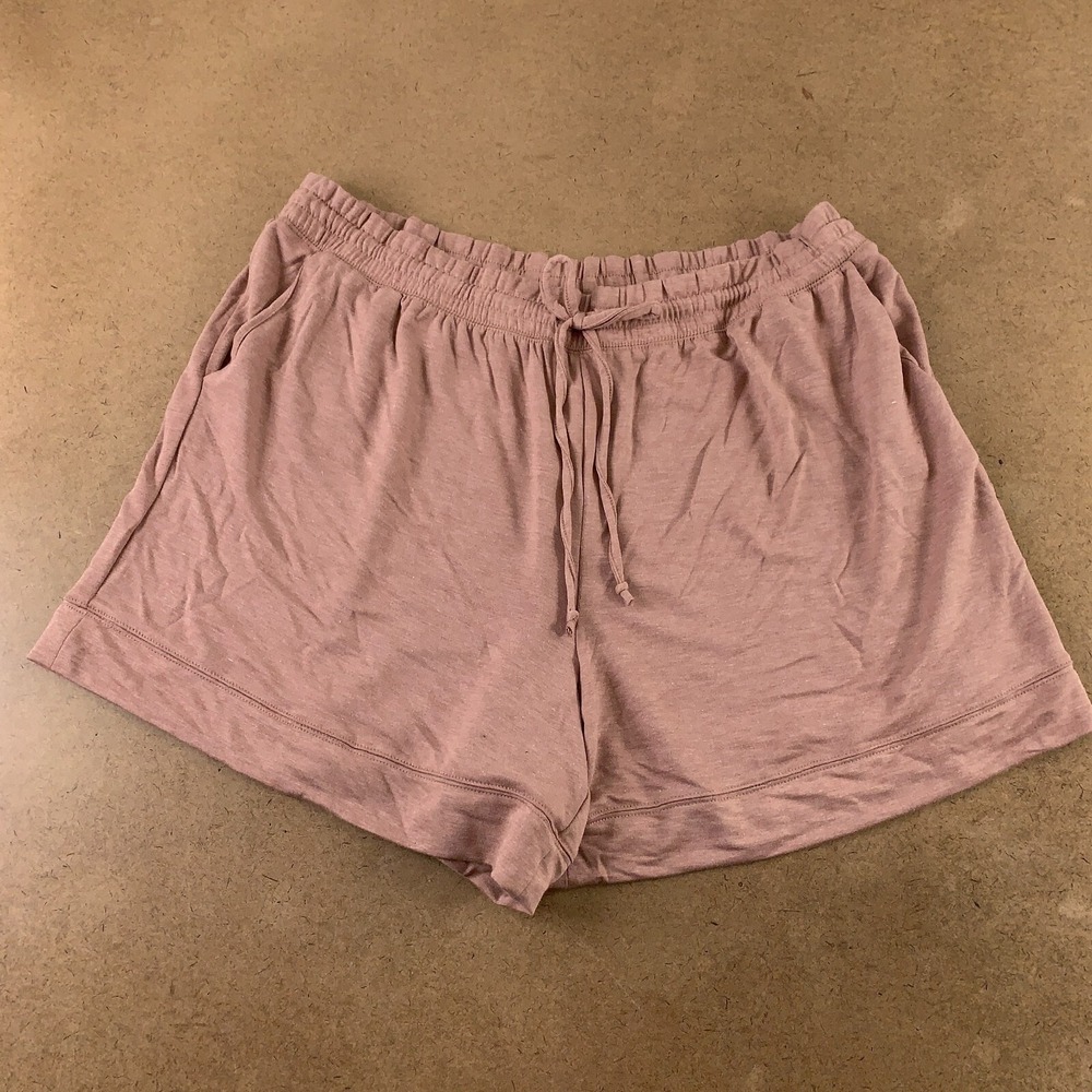 Cato Women's Size 2X Cedar Wood French Terry Pocketed Comfy Lounge Shorts NWT
